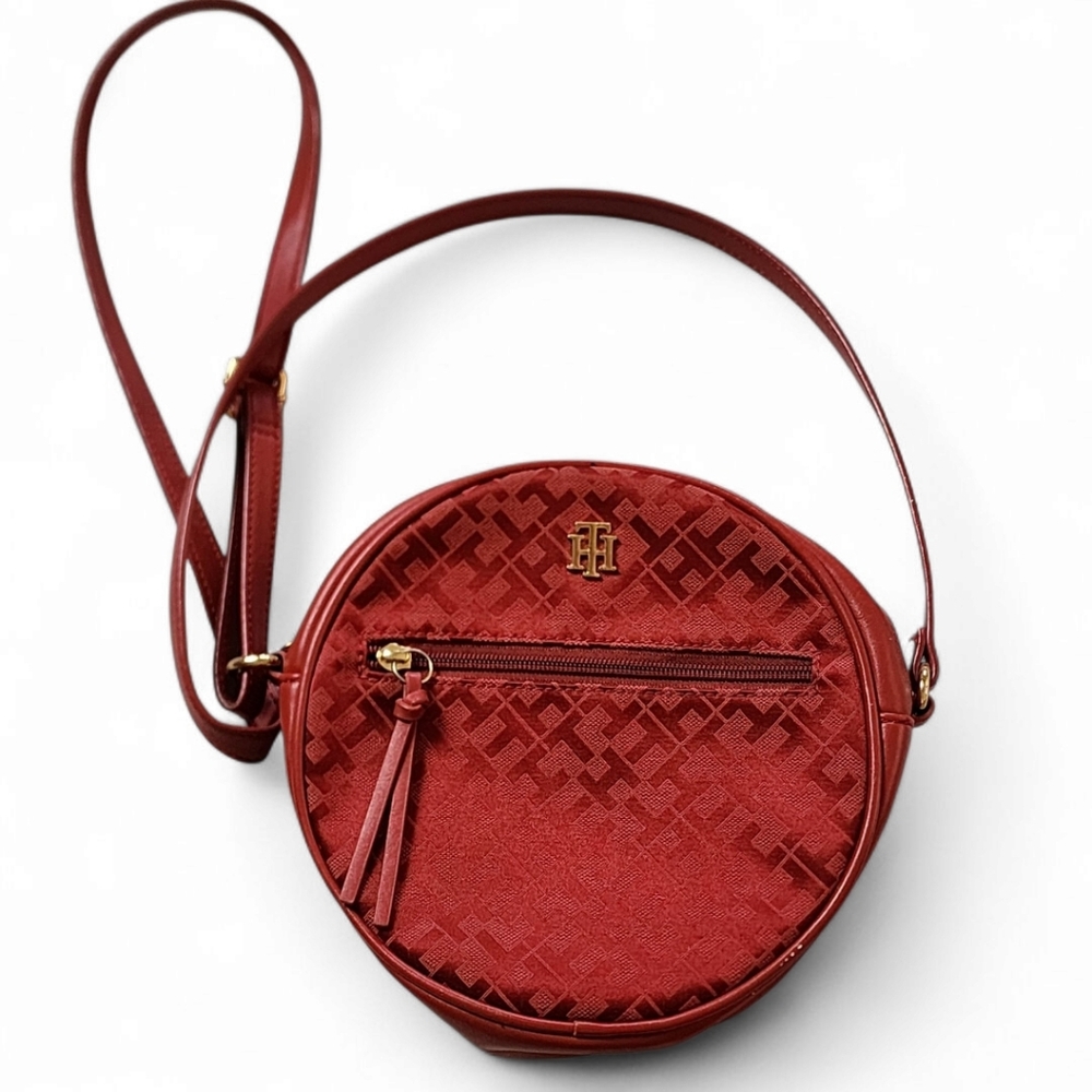 Tommy Hilfiger | Red,Signature TH Logo Round Bag